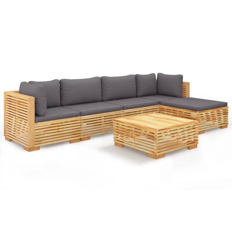 vidaXL 6-tlg Garten-Lounge-Set mit Kissen Massivholz Teak Modell 11 von VIDAXL