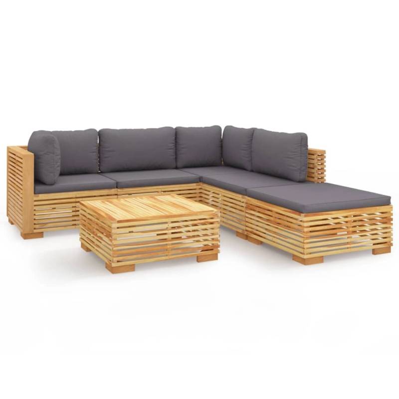 vidaXL 6-tlg Garten-Lounge-Set mit Kissen Massivholz Teak Modell 12 von VIDAXL
