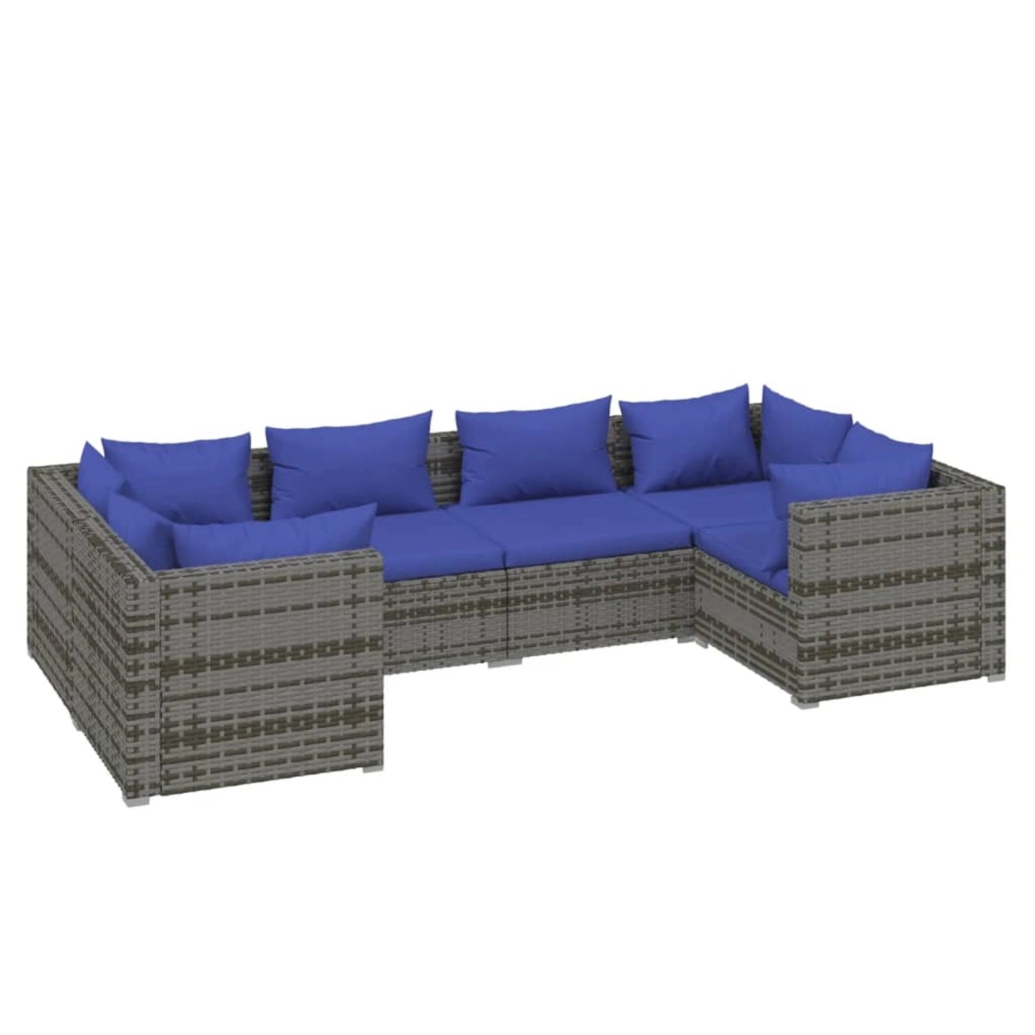 vidaXL 6-tlg Garten-Lounge-Set mit Kissen Poly Rattan Grau Modell 34 vidaXL 6-tlg Garten-Lounge-Set mit Kissen Poly Rattan Grau Modell 34 von VIDAXL