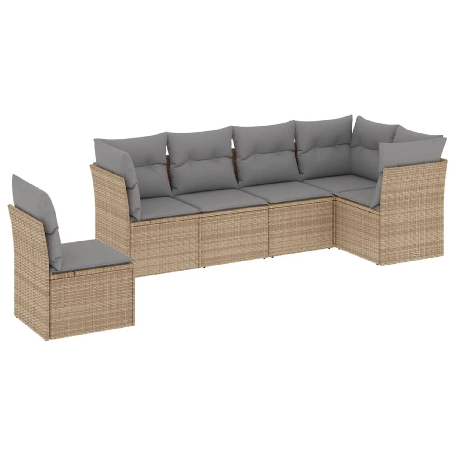 vidaXL 6-tlg Garten-Sofagarnitur mit Kissen Beige Poly Rattan Modell 110 vidaXL 6-tlg Garten-Sofagarnitur mit Kissen Beige Poly Rattan Modell 110 von VIDAXL