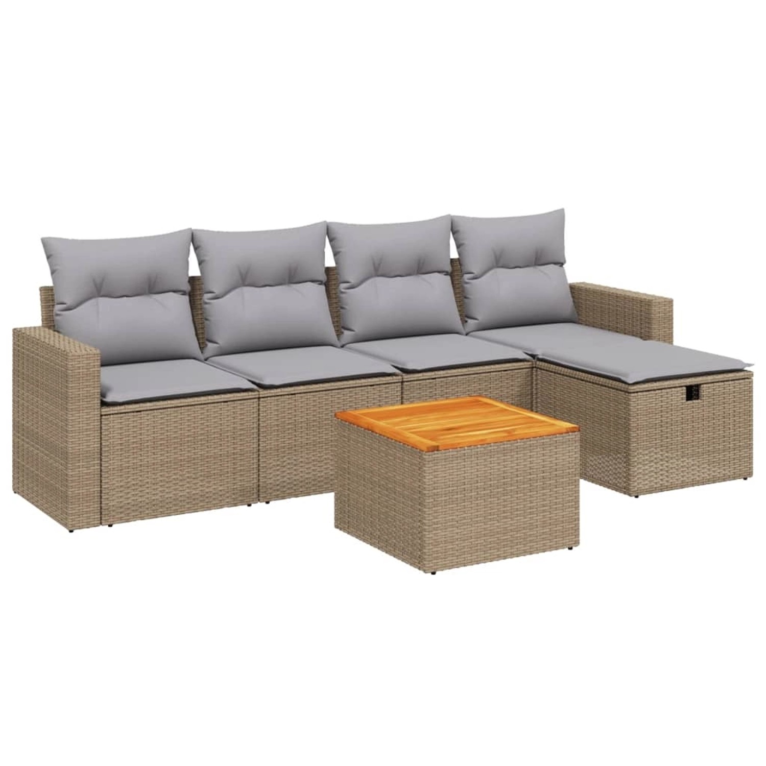 vidaXL 6-tlg Garten-Sofagarnitur mit Kissen Beige Poly Rattan Modell 137 vidaXL 6-tlg Garten-Sofagarnitur mit Kissen Beige Poly Rattan Modell 137 von VIDAXL