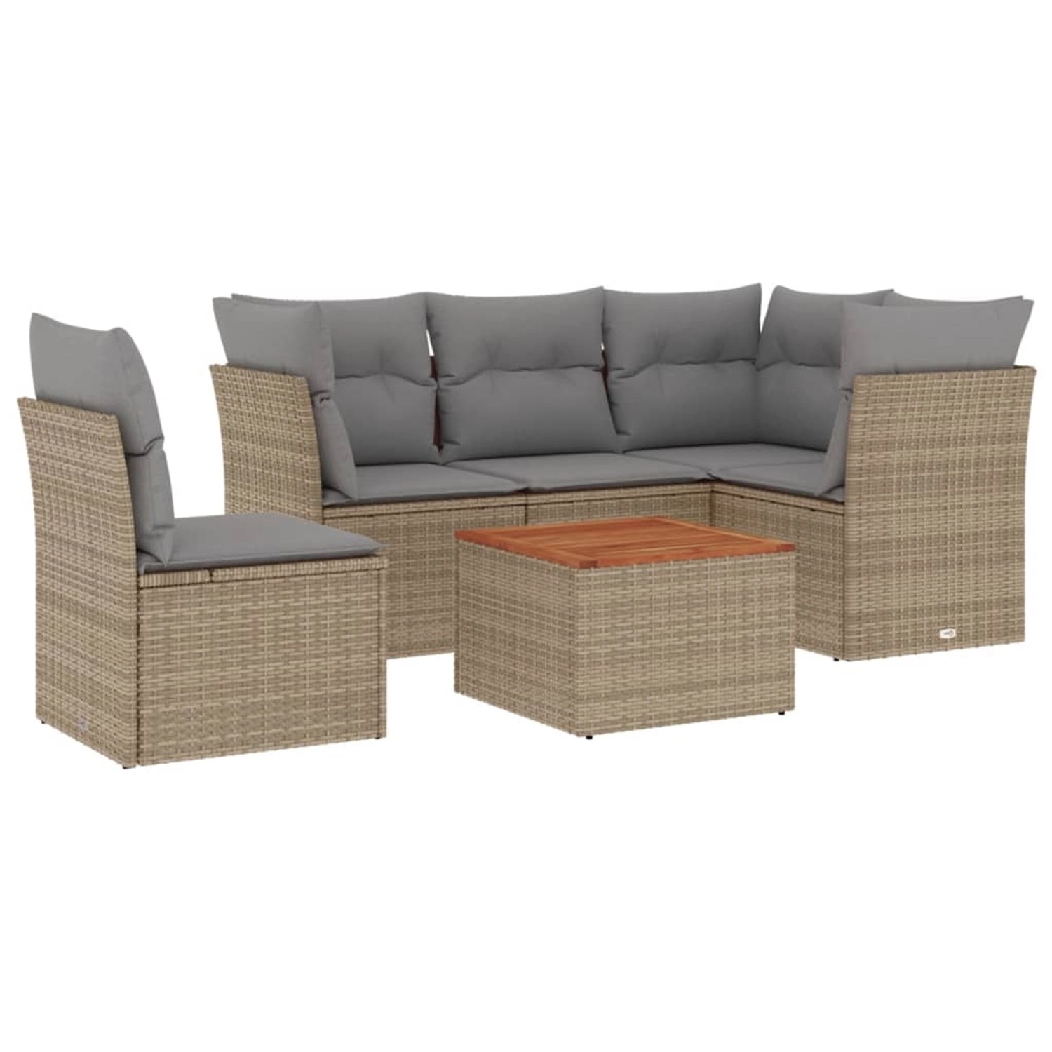 vidaXL 6-tlg Garten-Sofagarnitur mit Kissen Beige Poly Rattan Modell 153 vidaXL 6-tlg Garten-Sofagarnitur mit Kissen Beige Poly Rattan Modell 153 von VIDAXL