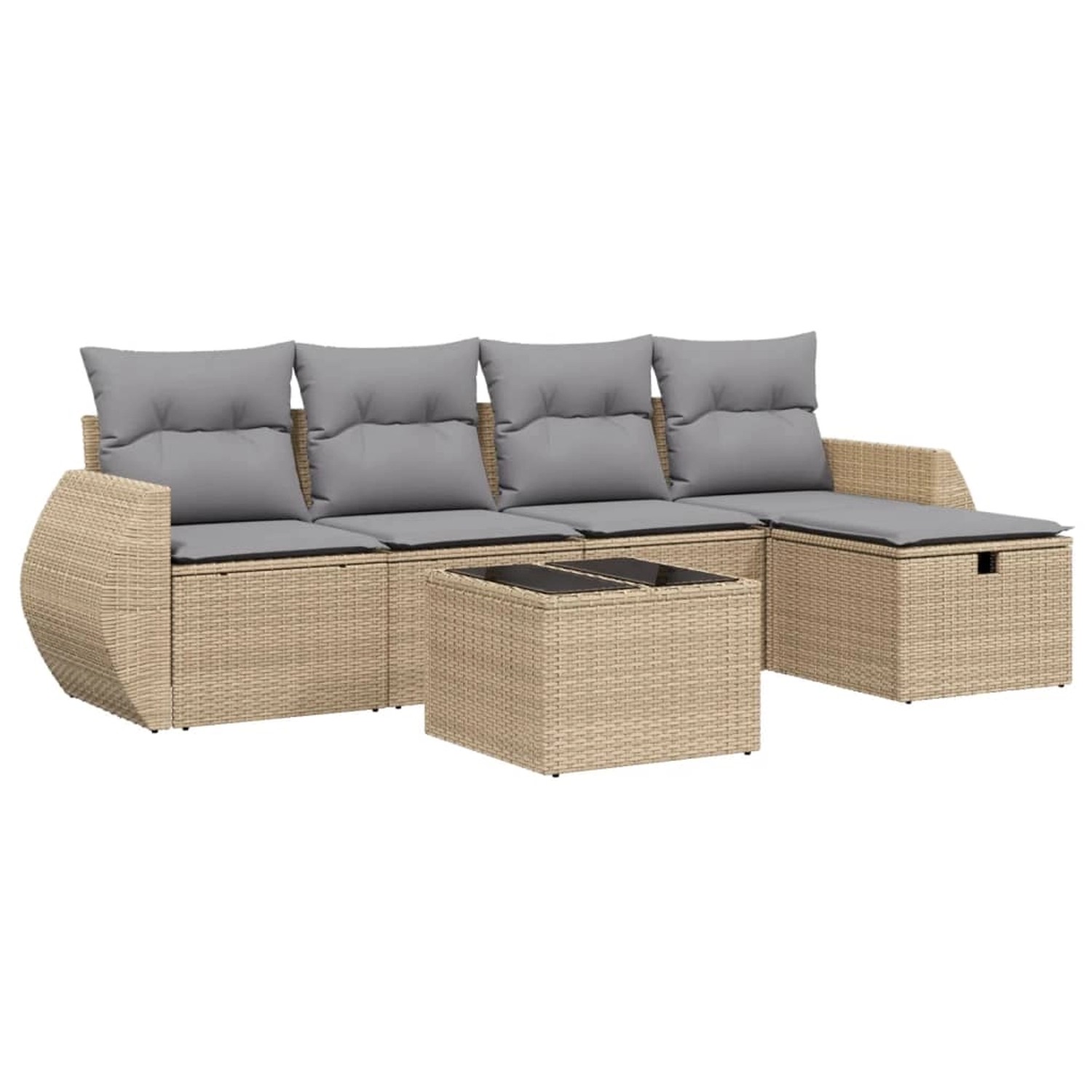 vidaXL 6-tlg Garten-Sofagarnitur mit Kissen Beige Poly Rattan Modell 182 vidaXL 6-tlg Garten-Sofagarnitur mit Kissen Beige Poly Rattan Modell 182 von VIDAXL