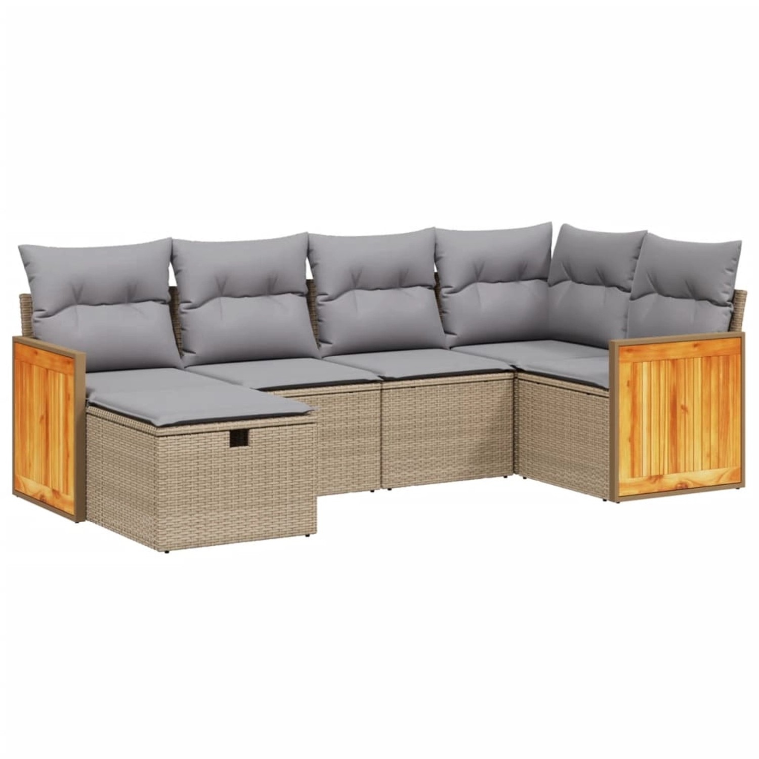 vidaXL 6-tlg Garten-Sofagarnitur mit Kissen Beige Poly Rattan Modell 232 vidaXL 6-tlg Garten-Sofagarnitur mit Kissen Beige Poly Rattan Modell 232 von VIDAXL