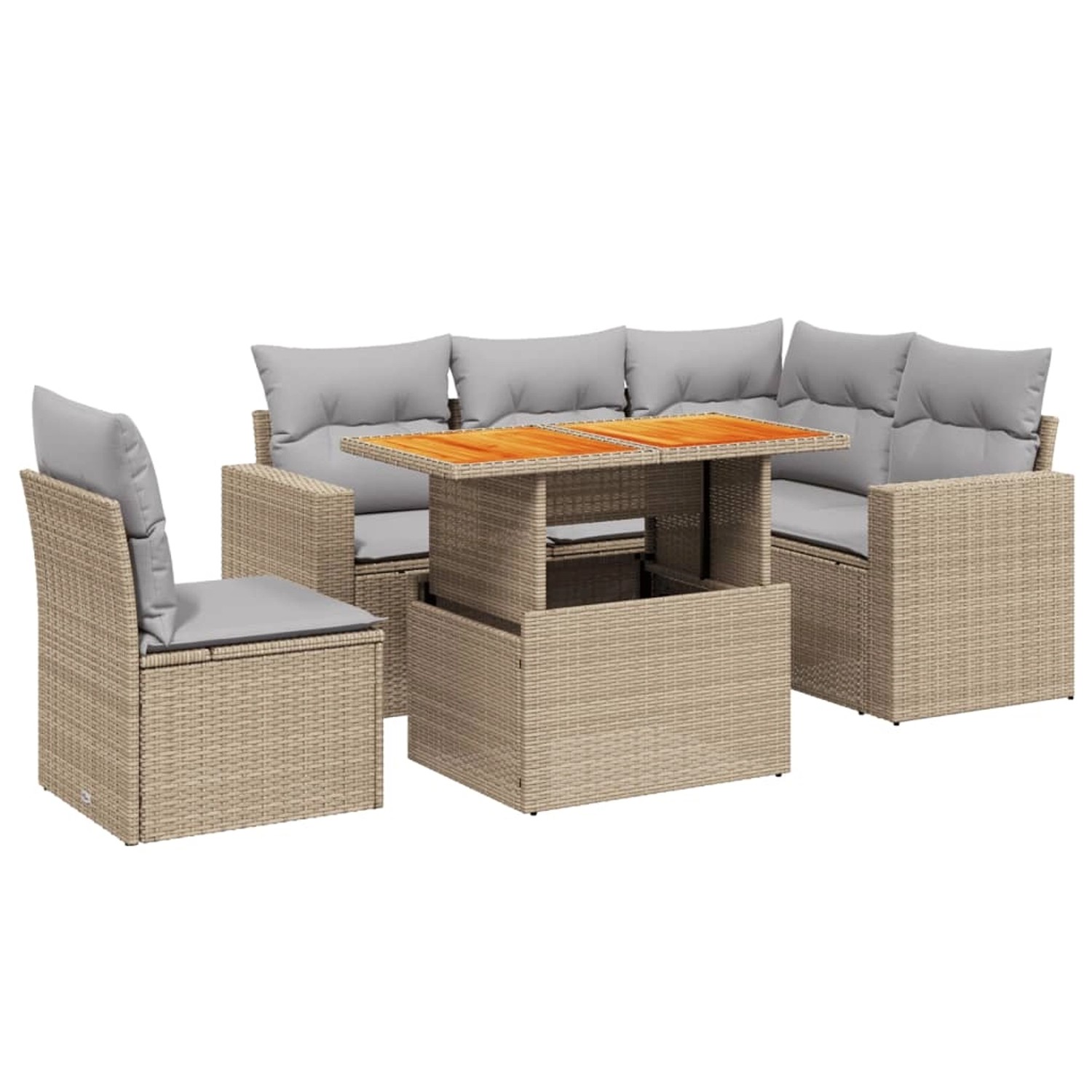 vidaXL 6-tlg Garten-Sofagarnitur mit Kissen Beige Poly Rattan Modell 316 vidaXL 6-tlg Garten-Sofagarnitur mit Kissen Beige Poly Rattan Modell 316 von VIDAXL
