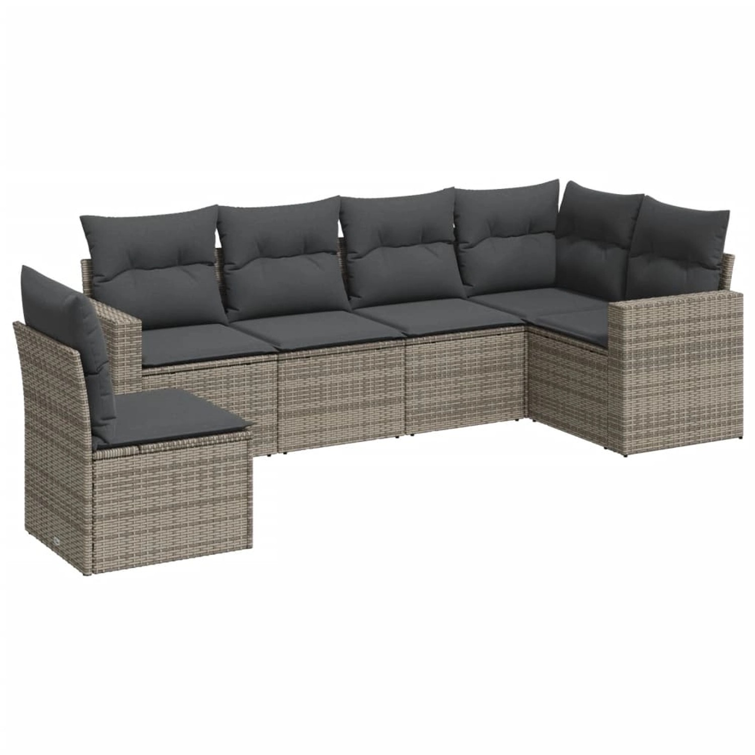 vidaXL 6-tlg Garten-Sofagarnitur mit Kissen Grau Poly Rattan Modell 12 vidaXL 6-tlg Garten-Sofagarnitur mit Kissen Grau Poly Rattan Modell 12 von VIDAXL