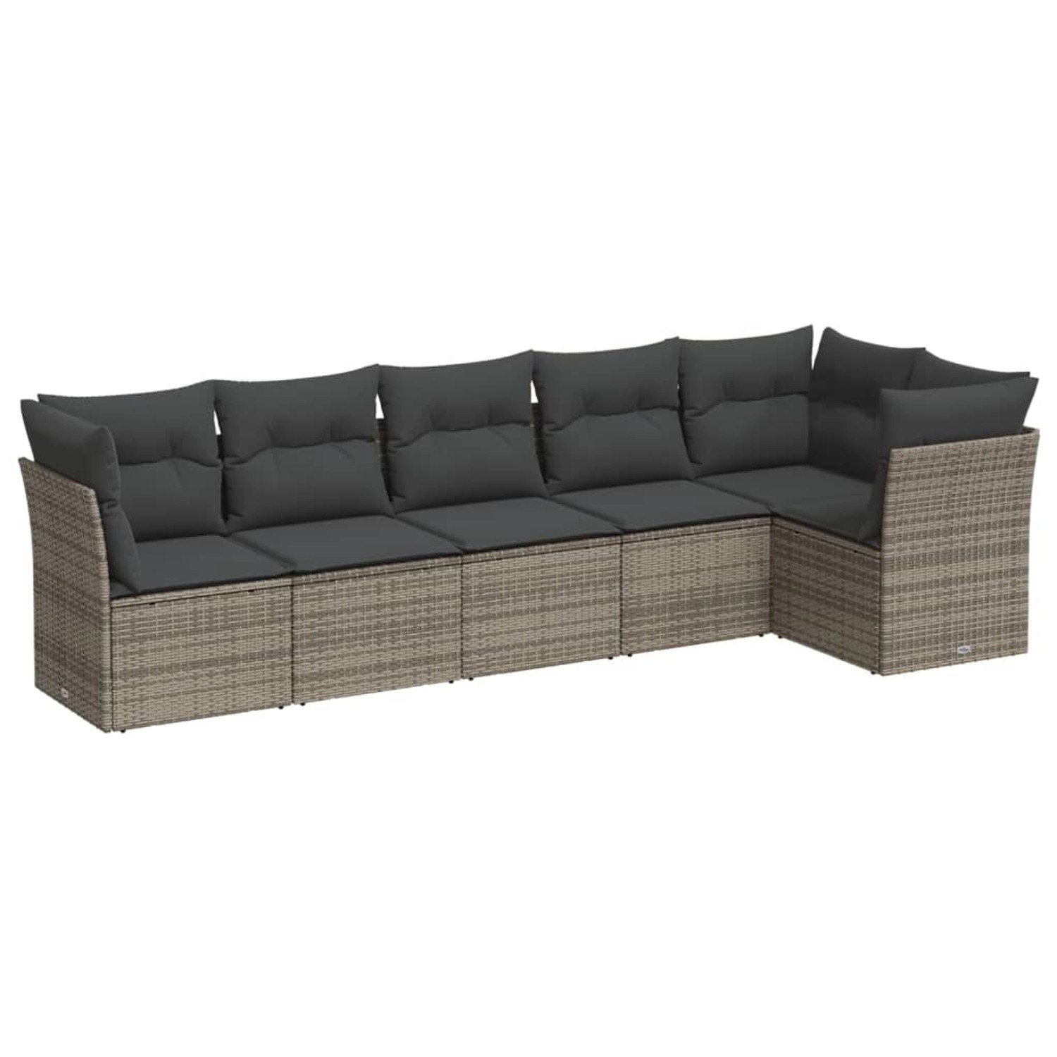 vidaXL 6-tlg Garten-Sofagarnitur mit Kissen Grau Poly Rattan Modell 19 vidaXL 6-tlg Garten-Sofagarnitur mit Kissen Grau Poly Rattan Modell 19 von VIDAXL