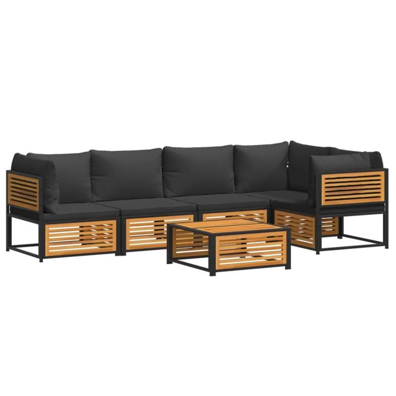 vidaXL 6-tlg Garten-Sofagarnitur mit Kissen Massivholz Akazie Modell 11 von VIDAXL