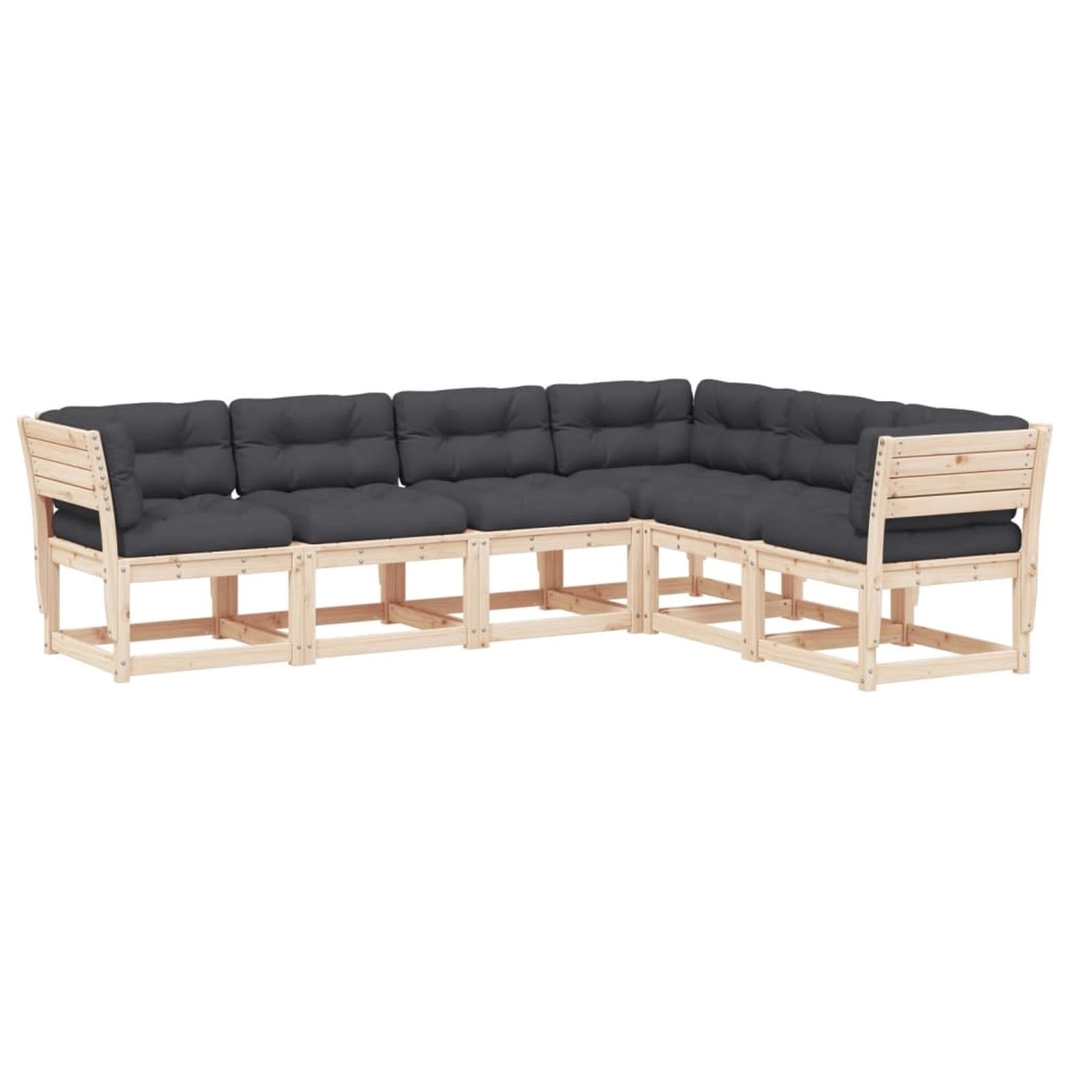 vidaXL 6-tlg Garten-Sofagarnitur mit Kissen Massivholz Kiefer Modell 3 vidaXL 6-tlg Garten-Sofagarnitur mit Kissen Massivholz Kiefer Modell 3 von VIDAXL
