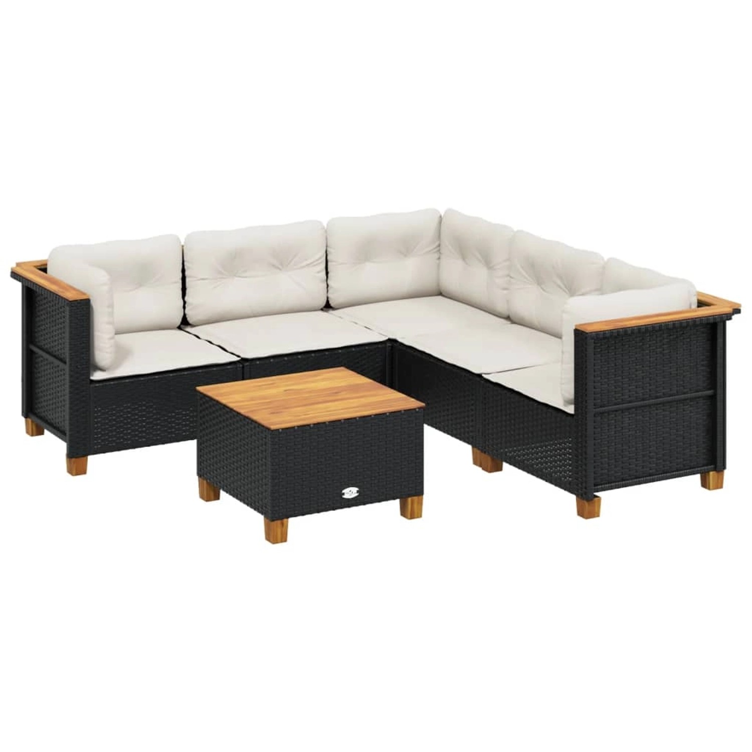 vidaXL 6-tlg Garten-Sofagarnitur mit Kissen Schwarz Poly Rattan Modell 249 vidaXL 6-tlg Garten-Sofagarnitur mit Kissen Schwarz Poly Rattan Modell 249 von VIDAXL