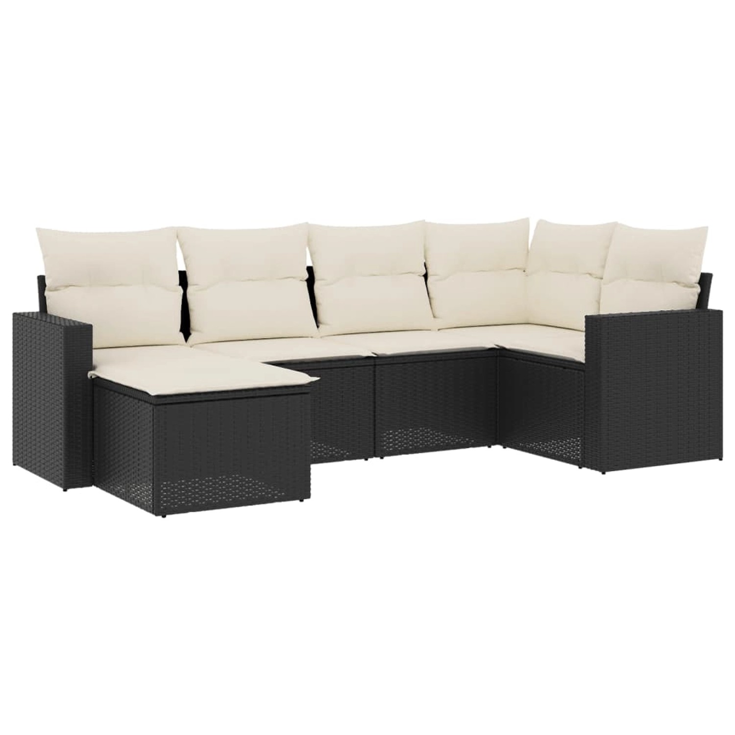 vidaXL 6-tlg Garten-Sofagarnitur mit Kissen Schwarz Poly Rattan Modell 60 vidaXL 6-tlg Garten-Sofagarnitur mit Kissen Schwarz Poly Rattan Modell 60 von VIDAXL
