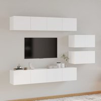 vidaXL 6-tlg. TV-Schrank-Set Weiß Holzwerkstoff vidaXL 6-tlg. TV-Schrank-Set Weiß Holzwerkstoff von VIDAXL