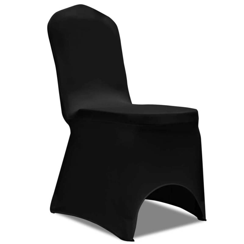 vidaXL 6 x Stuhlhusse Stretchhusse Schwarz von VIDAXL