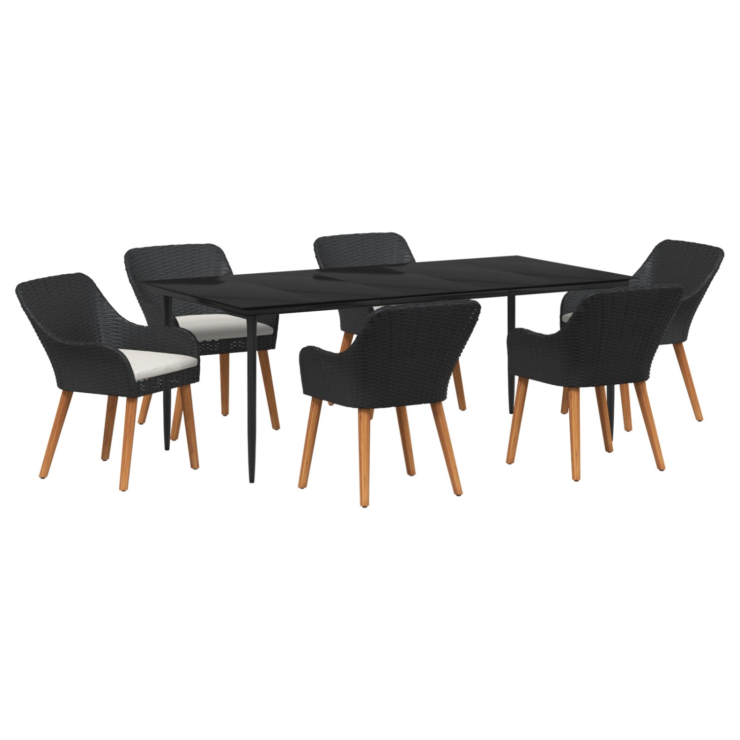 vidaXL 7-Teilige Garten Essgruppe Schwarz Poly-Rattan 3261668 vidaXL 7-Teilige Garten Essgruppe Schwarz Poly-Rattan 3261668 von VIDAXL