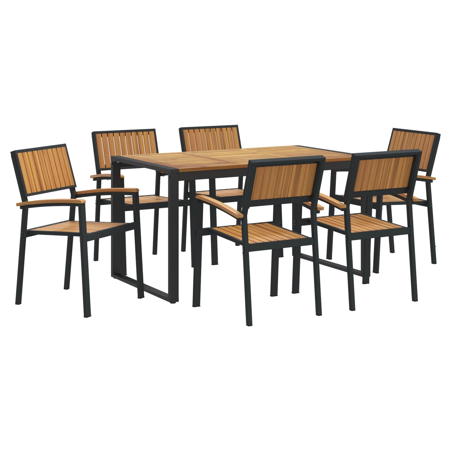 vidaXL 7-Teilige Gartenset Massivholz Akazie und Metall 3284384 vidaXL 7-Teilige Gartenset Massivholz Akazie und Metall 3284384 von VIDAXL