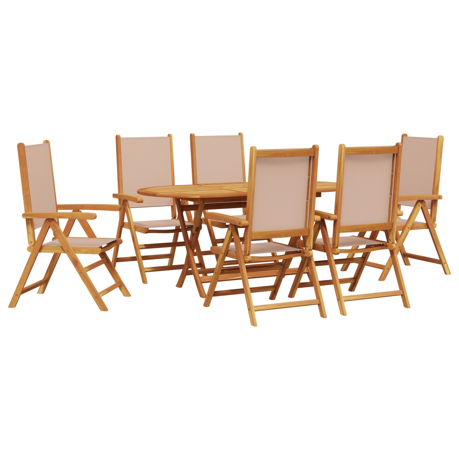 vidaXL 7-Teiliges Garten Dining Set Taupe Massivholz Akazie 3375747 vidaXL 7-Teiliges Garten Dining Set Taupe Massivholz Akazie 3375747 von VIDAXL