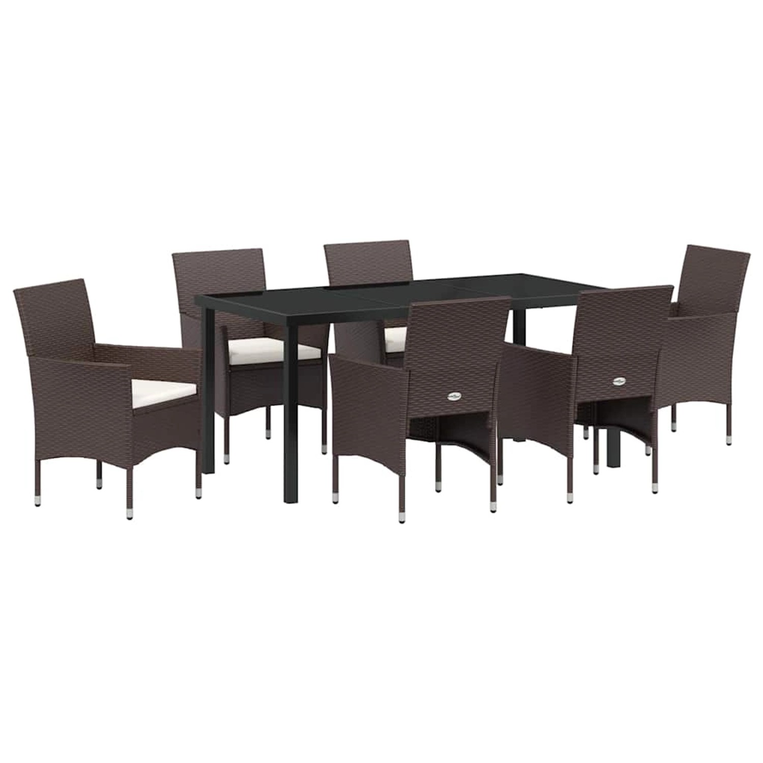 vidaXL 7-Teiliges Garten-Ess-Set in Braun aus Poly Rattan 3379748 vidaXL 7-Teiliges Garten-Ess-Set in Braun aus Poly Rattan 3379748 von VIDAXL