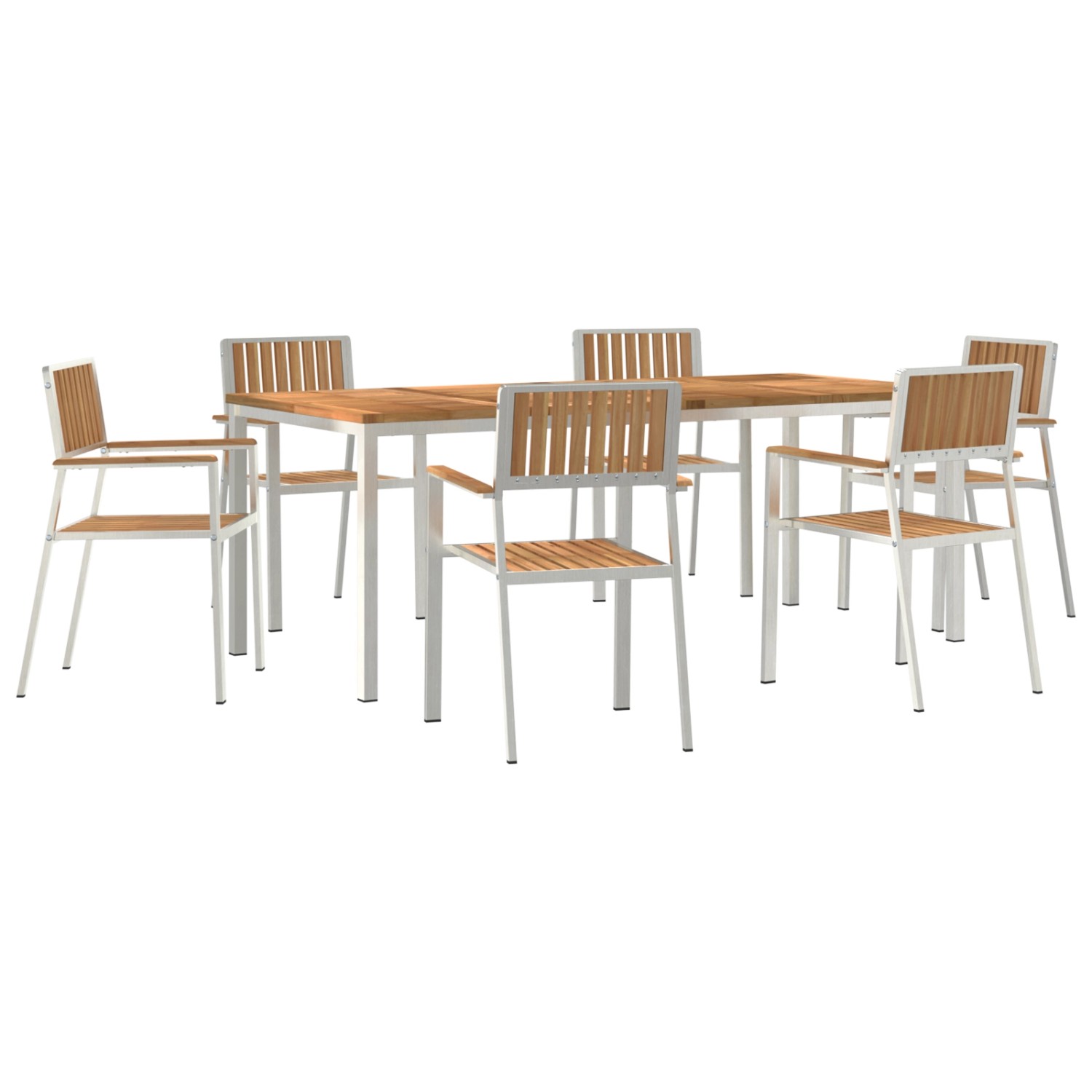vidaXL 7-Teiliges Garten Essgruppe Massivholz Teak 3334803 vidaXL 7-Teiliges Garten Essgruppe Massivholz Teak 3334803 von VIDAXL