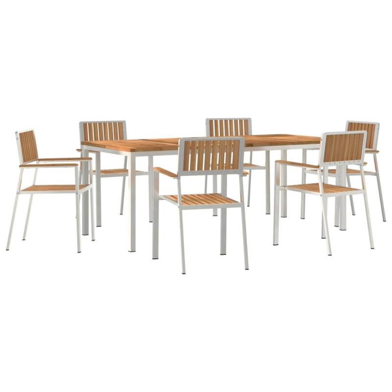 vidaXL 7-Teiliges Garten Essgruppe Massivholz Teak 3334803 von VIDAXL