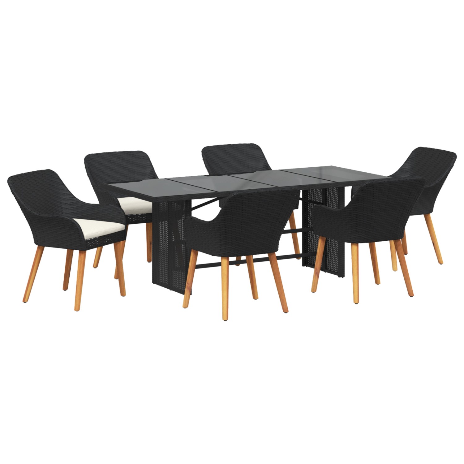 vidaXL 7-Teiliges Garten Essset Schwarz Poly-Rattan 3261621 vidaXL 7-Teiliges Garten Essset Schwarz Poly-Rattan 3261621 von VIDAXL