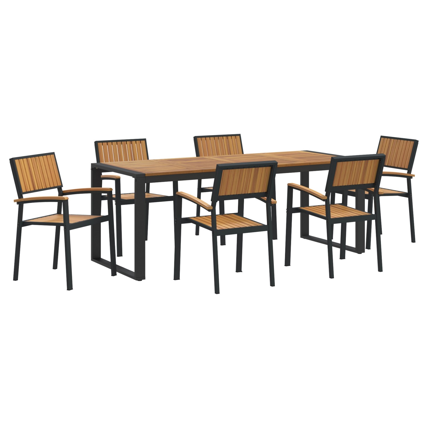 vidaXL 7-Teiliges Garten Essset aus Massivem Akazienholz und Metall 3284389 vidaXL 7-Teiliges Garten Essset aus Massivem Akazienholz und Metall 3284389 von VIDAXL