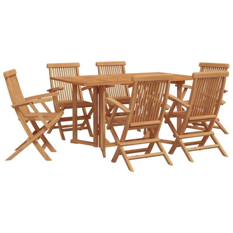 vidaXL 7-Teiliges Garten Essset aus Massivem Holz Teak 3155339 von VIDAXL