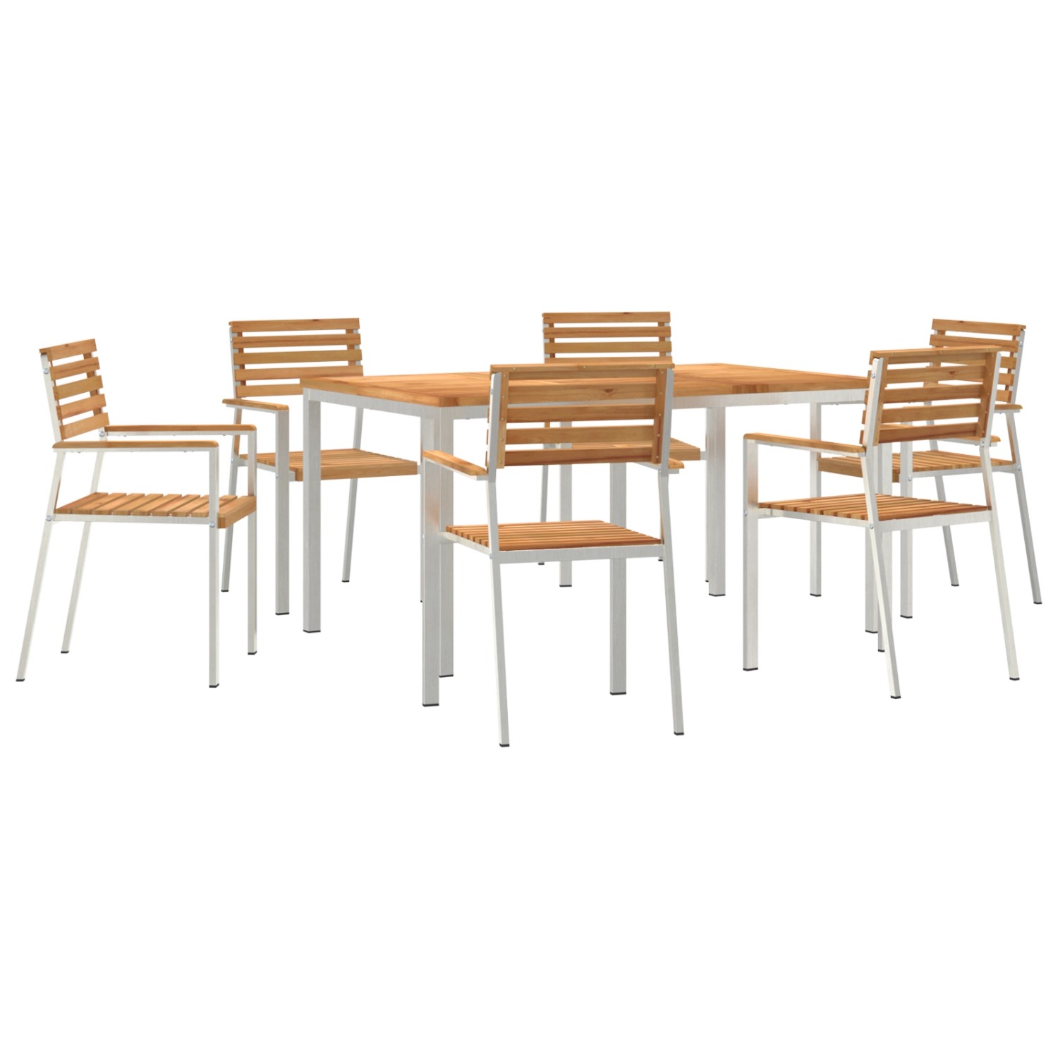 vidaXL 7-Teiliges Garten Essset aus Massivem Teakholz 3334784 vidaXL 7-Teiliges Garten Essset aus Massivem Teakholz 3334784 von VIDAXL