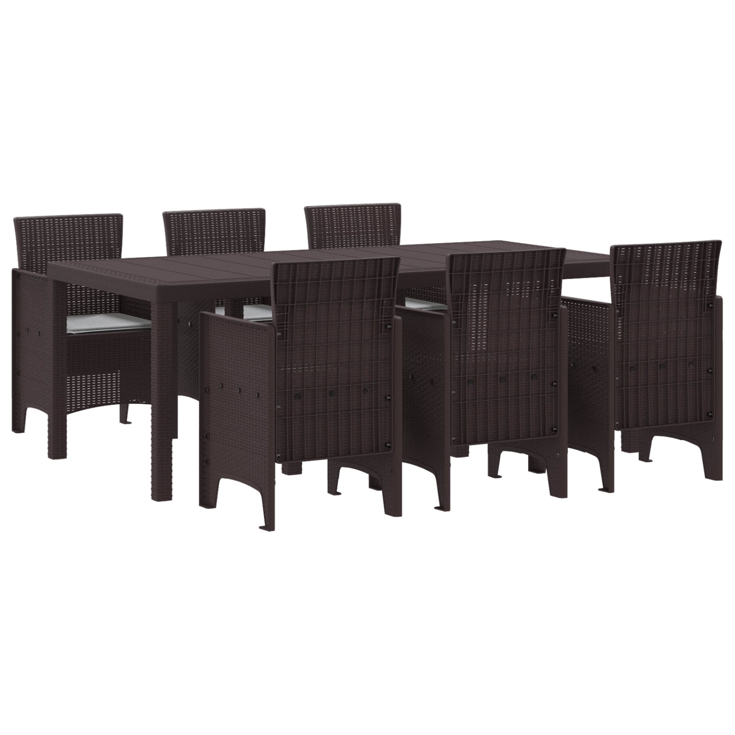 vidaXL 7-Teiliges Garten Essset mit Kissen Braun Poly Rattan 3378719 vidaXL 7-Teiliges Garten Essset mit Kissen Braun Poly Rattan 3378719 von VIDAXL