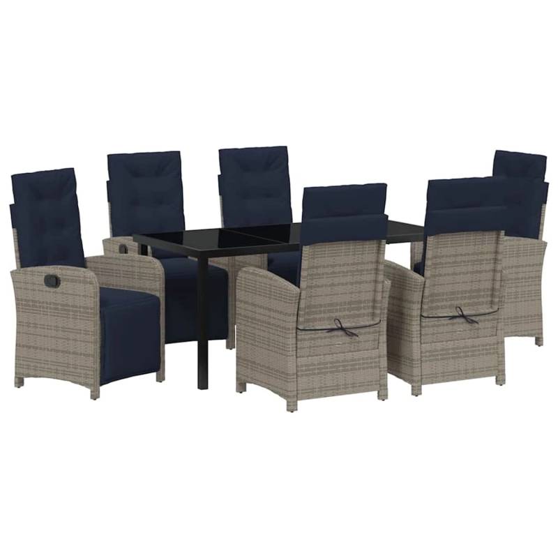 vidaXL 7-Teiliges Garten-Esszimmer-Set aus Grauem Poly Rattan 3380362 vidaXL 7-Teiliges Garten-Esszimmer-Set aus Grauem Poly Rattan 3380362 von VIDAXL