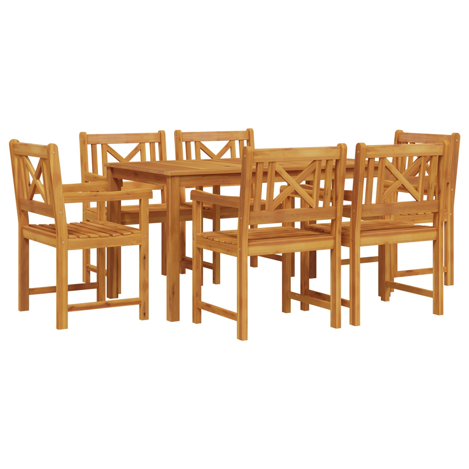 vidaXL 7-Teiliges Garten-Esszimmer-Set aus Massivem Akazienholz 3375651 vidaXL 7-Teiliges Garten-Esszimmer-Set aus Massivem Akazienholz 3375651 von VIDAXL