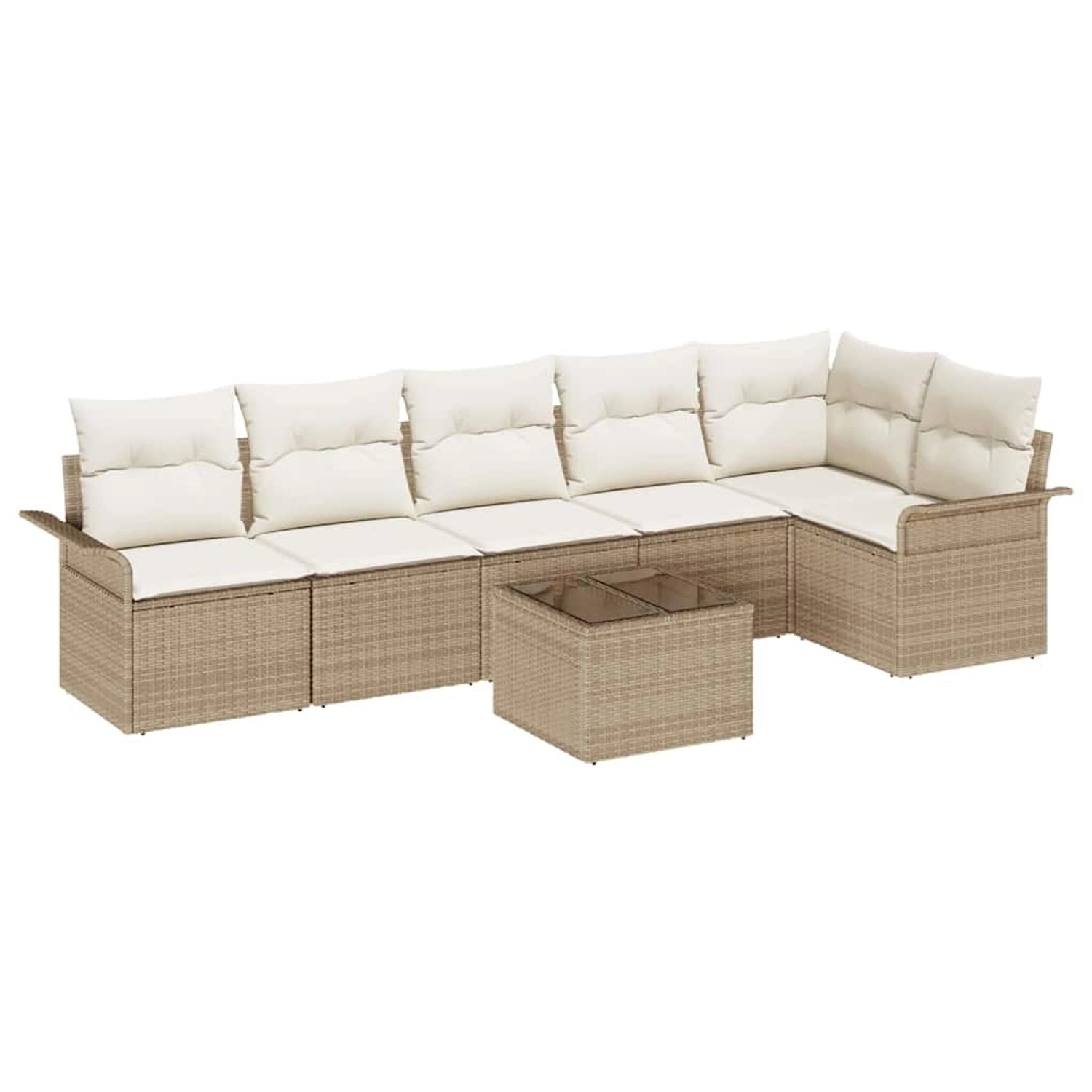 vidaXL 7-Teiliges Garten-Sofa-Set mit Kissen Braun Poly Rattan 3354060 vidaXL 7-Teiliges Garten-Sofa-Set mit Kissen Braun Poly Rattan 3354060 von VIDAXL