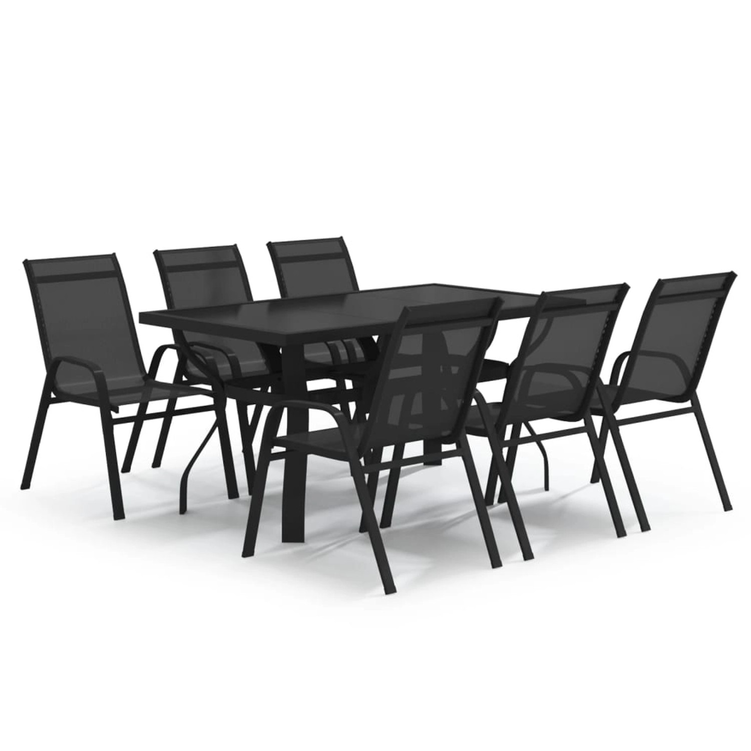 vidaXL 7-Tlg Garten-Essgruppe Schwarz 3095985 vidaXL 7-Tlg Garten-Essgruppe Schwarz 3095985 von VIDAXL