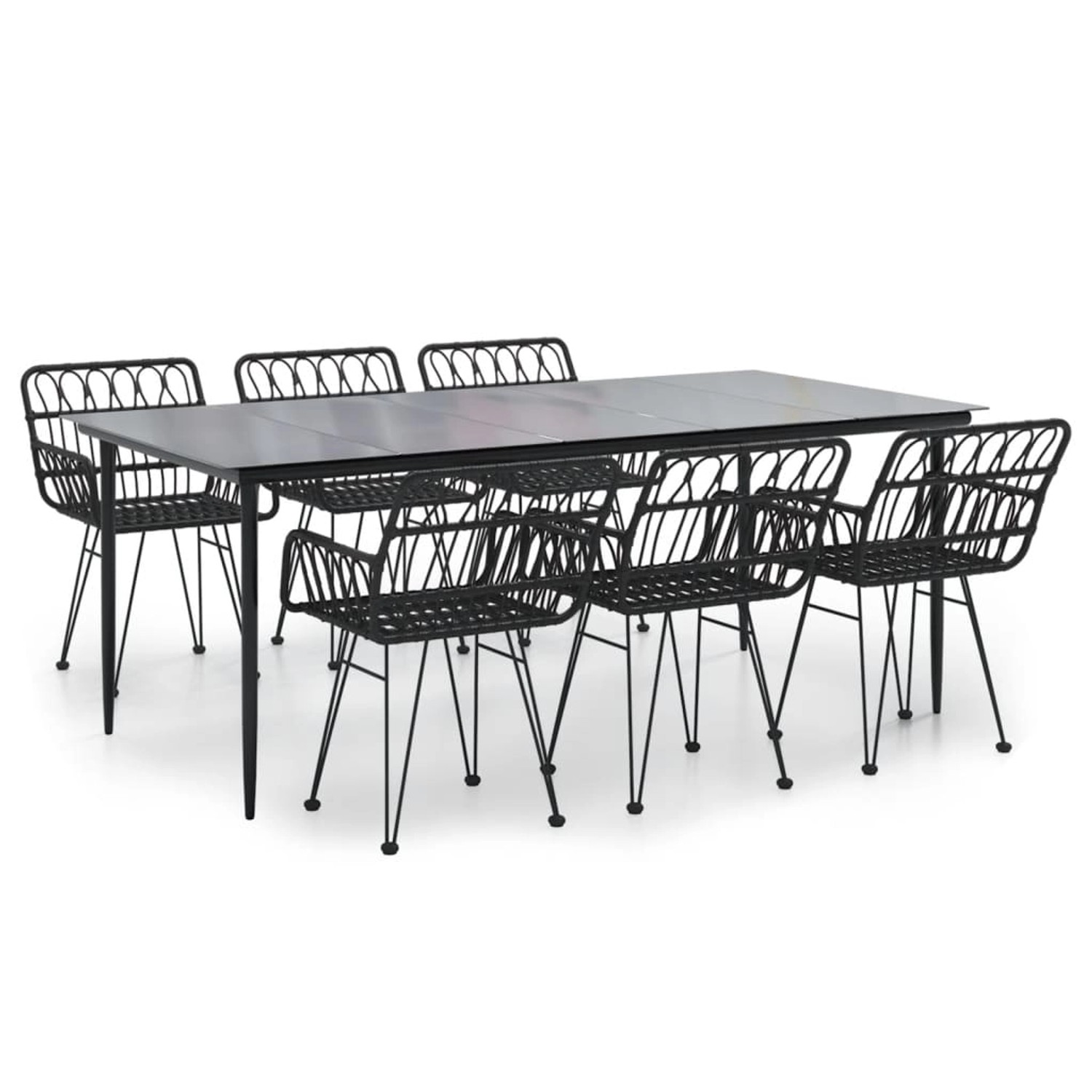 vidaXL 7-Tlg Garten-Essgruppe Schwarz Poly Rattan 3157857 vidaXL 7-Tlg Garten-Essgruppe Schwarz Poly Rattan 3157857 von VIDAXL