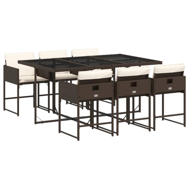 vidaXL 7-Tlg Garten-Essgruppe mit Kissen Braun Poly Rattan 3211269 vidaXL 7-Tlg Garten-Essgruppe mit Kissen Braun Poly Rattan 3211269 von VIDAXL