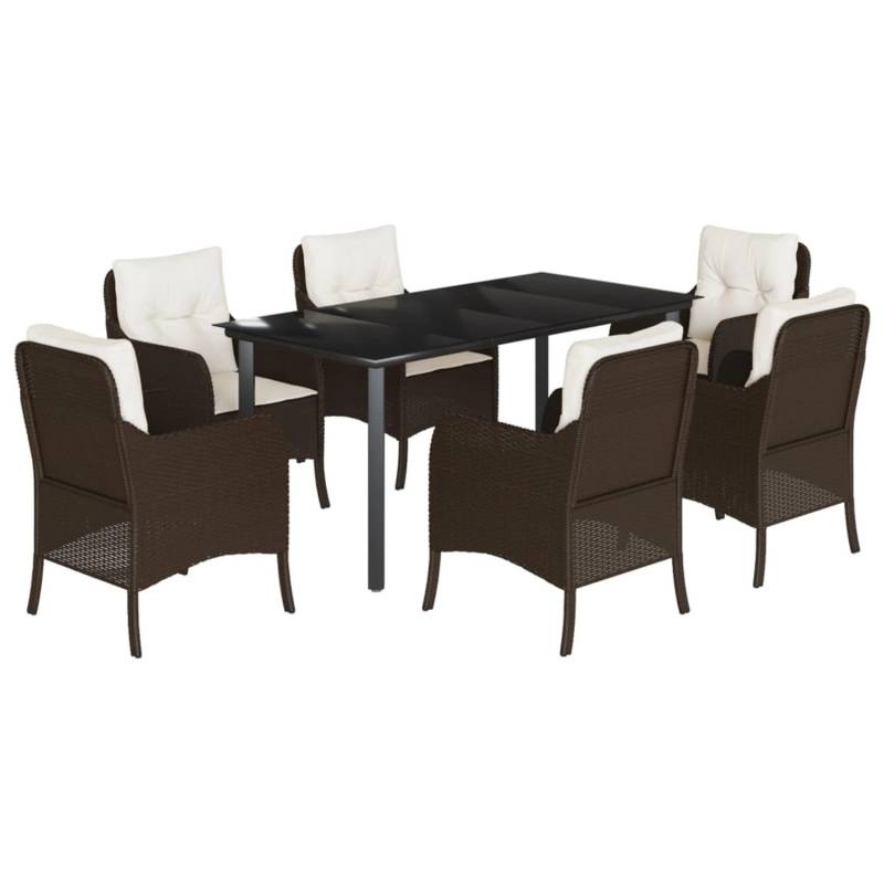vidaXL 7-Tlg Garten-Essgruppe mit Kissen Braun Poly Rattan 3211945 vidaXL 7-Tlg Garten-Essgruppe mit Kissen Braun Poly Rattan 3211945 von VIDAXL