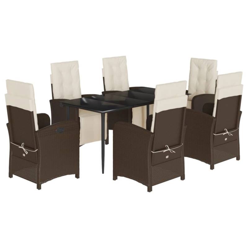 vidaXL 7-Tlg Garten-Essgruppe mit Kissen Braun Poly Rattan 3212546 vidaXL 7-Tlg Garten-Essgruppe mit Kissen Braun Poly Rattan 3212546 von VIDAXL
