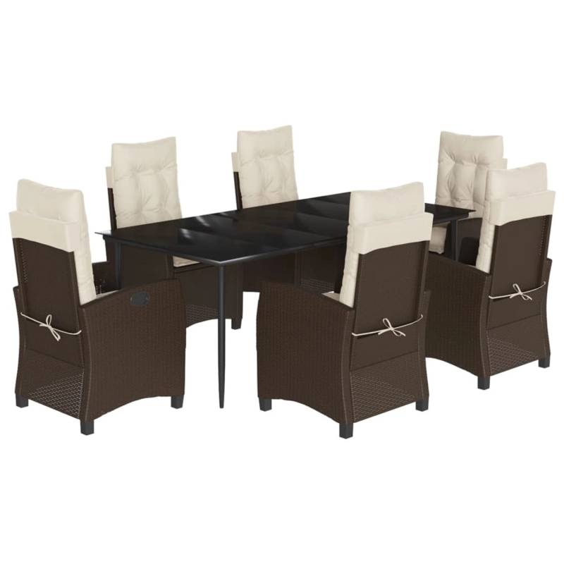 vidaXL 7-Tlg Garten-Essgruppe mit Kissen Braun Poly Rattan 3212769 vidaXL 7-Tlg Garten-Essgruppe mit Kissen Braun Poly Rattan 3212769 von VIDAXL