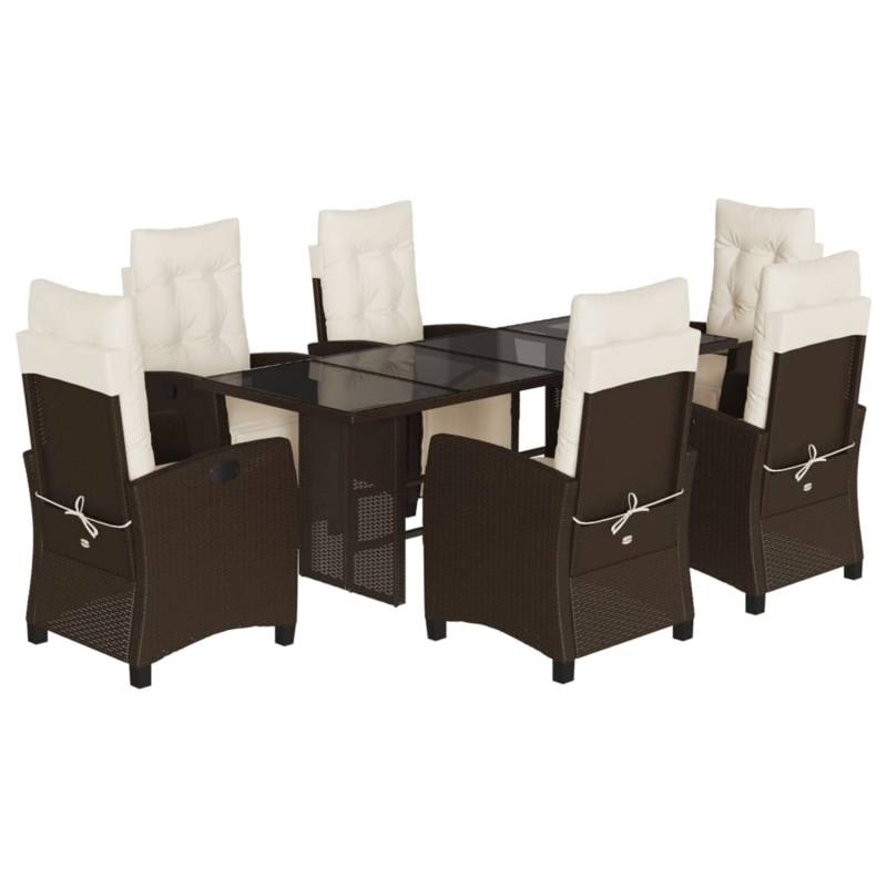 vidaXL 7-Tlg Garten-Essgruppe mit Kissen Braun Poly Rattan 3212922 vidaXL 7-Tlg Garten-Essgruppe mit Kissen Braun Poly Rattan 3212922 von VIDAXL
