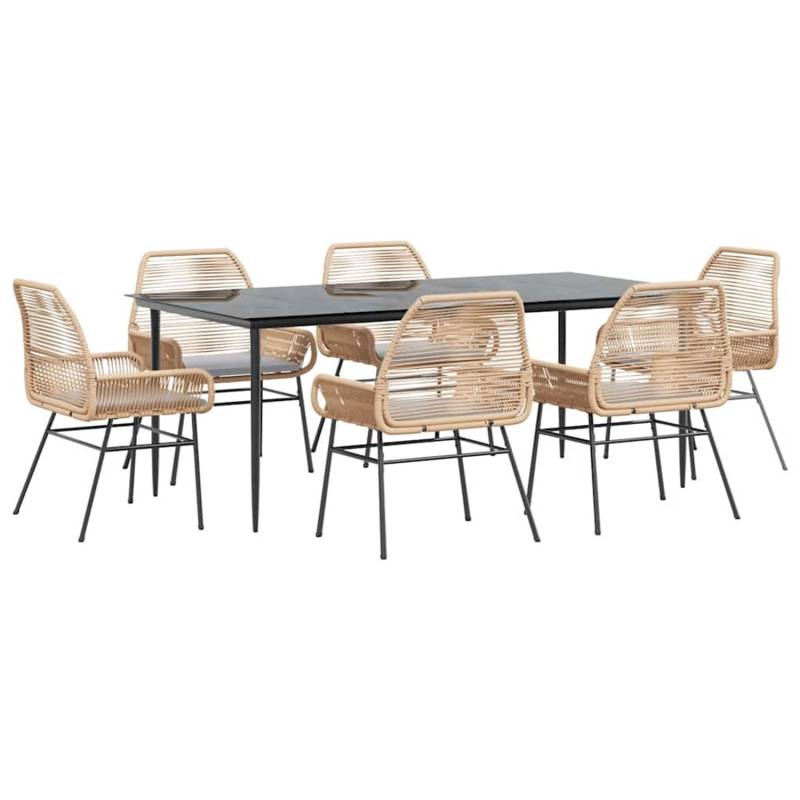 vidaXL 7-Tlg Garten-Essgruppe mit Kissen Braun Poly Rattan Glas 3334476 vidaXL 7-Tlg Garten-Essgruppe mit Kissen Braun Poly Rattan Glas 3334476 von VIDAXL