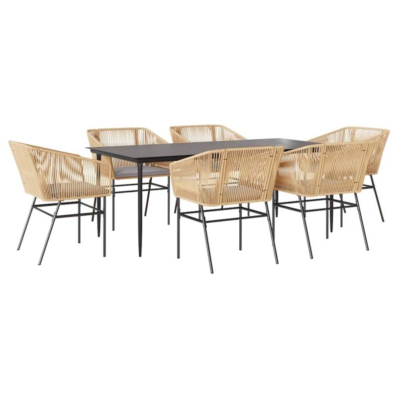 vidaXL 7-Tlg Garten-Essgruppe mit Kissen Braun Poly Rattan Glas 3334525 vidaXL 7-Tlg Garten-Essgruppe mit Kissen Braun Poly Rattan Glas 3334525 von VIDAXL