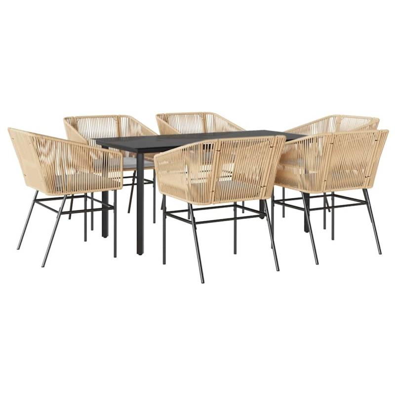 vidaXL 7-Tlg Garten-Essgruppe mit Kissen Braun Poly Rattan Glas 3334622 vidaXL 7-Tlg Garten-Essgruppe mit Kissen Braun Poly Rattan Glas 3334622 von VIDAXL