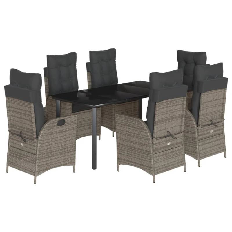 vidaXL 7-Tlg Garten-Essgruppe mit Kissen Grau Poly Rattan 3213230 vidaXL 7-Tlg Garten-Essgruppe mit Kissen Grau Poly Rattan 3213230 von VIDAXL