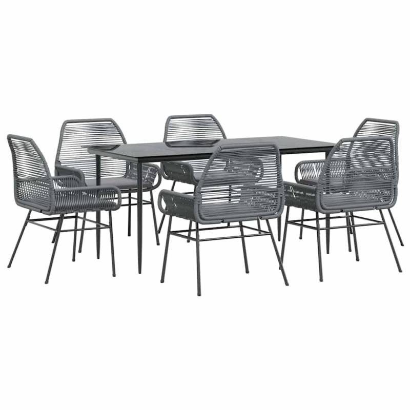 vidaXL 7-Tlg Garten-Essgruppe mit Kissen Grau Poly Rattan Glas 3334482 vidaXL 7-Tlg Garten-Essgruppe mit Kissen Grau Poly Rattan Glas 3334482 von VIDAXL