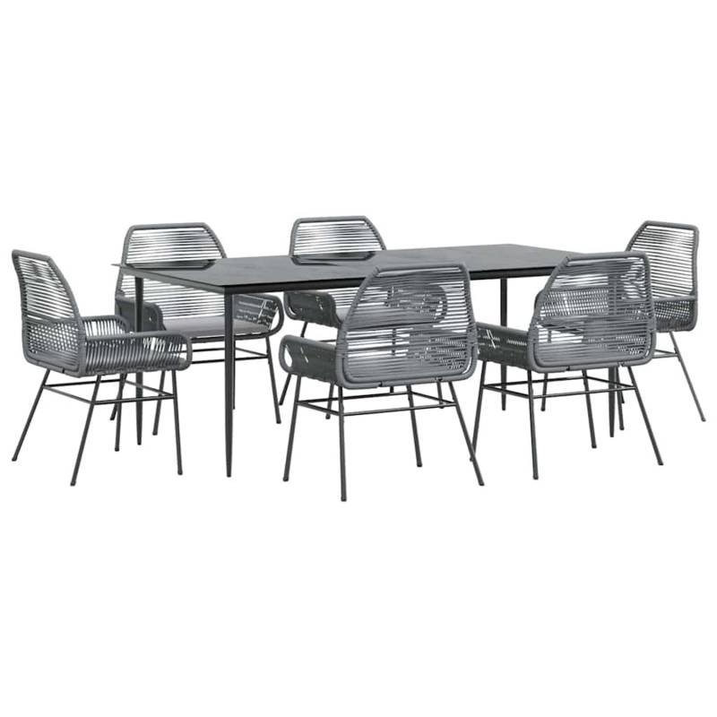 vidaXL 7-Tlg Garten-Essgruppe mit Kissen Grau Poly Rattan Glas 3334483 vidaXL 7-Tlg Garten-Essgruppe mit Kissen Grau Poly Rattan Glas 3334483 von VIDAXL