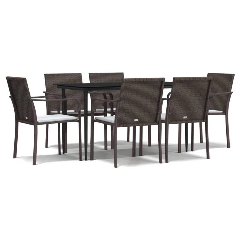 vidaXL 7-Tlg Garten-Essgruppe mit Kissen Poly Rattan und Stahl 3186942 vidaXL 7-Tlg Garten-Essgruppe mit Kissen Poly Rattan und Stahl 3186942 von VIDAXL