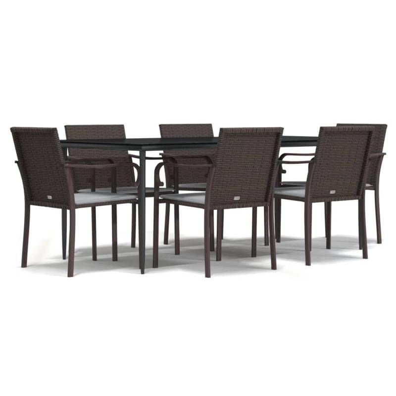 vidaXL 7-Tlg Garten-Essgruppe mit Kissen Poly Rattan und Stahl 3186949 vidaXL 7-Tlg Garten-Essgruppe mit Kissen Poly Rattan und Stahl 3186949 von VIDAXL