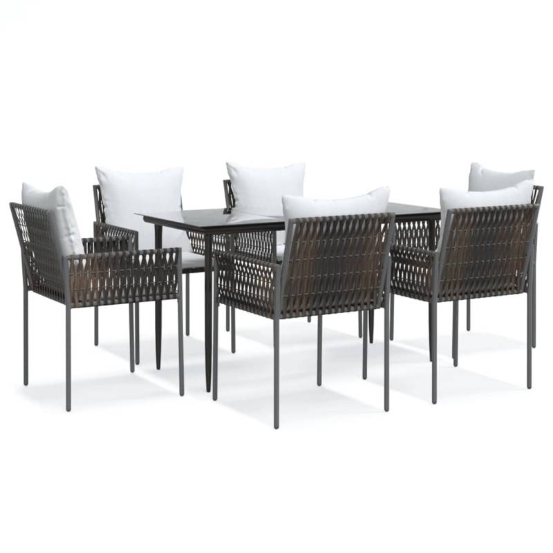 vidaXL 7-Tlg Garten-Essgruppe mit Kissen Poly Rattan und Stahl 3187054 vidaXL 7-Tlg Garten-Essgruppe mit Kissen Poly Rattan und Stahl 3187054 von VIDAXL