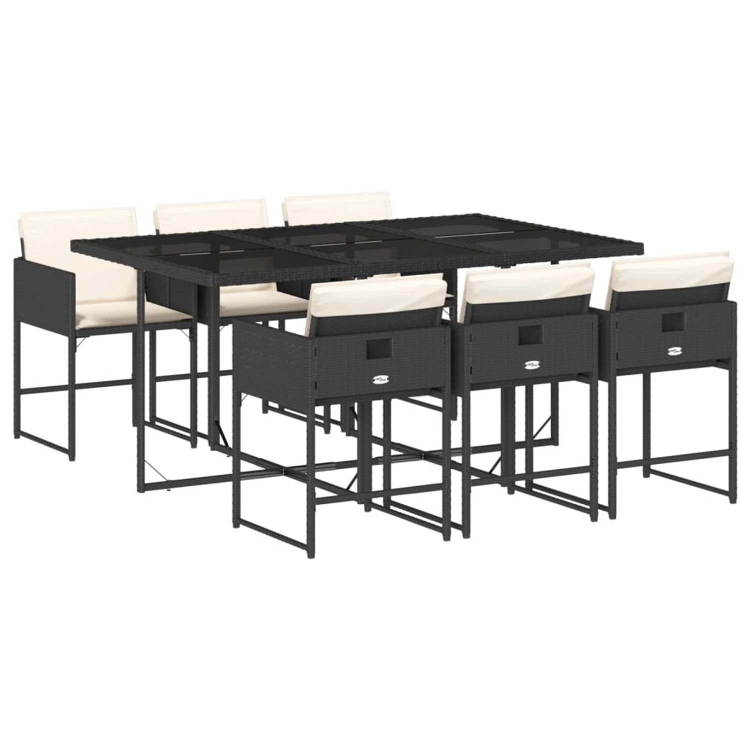 vidaXL 7-Tlg Garten-Essgruppe mit Kissen Schwarz Poly Rattan 3211266 vidaXL 7-Tlg Garten-Essgruppe mit Kissen Schwarz Poly Rattan 3211266 von VIDAXL