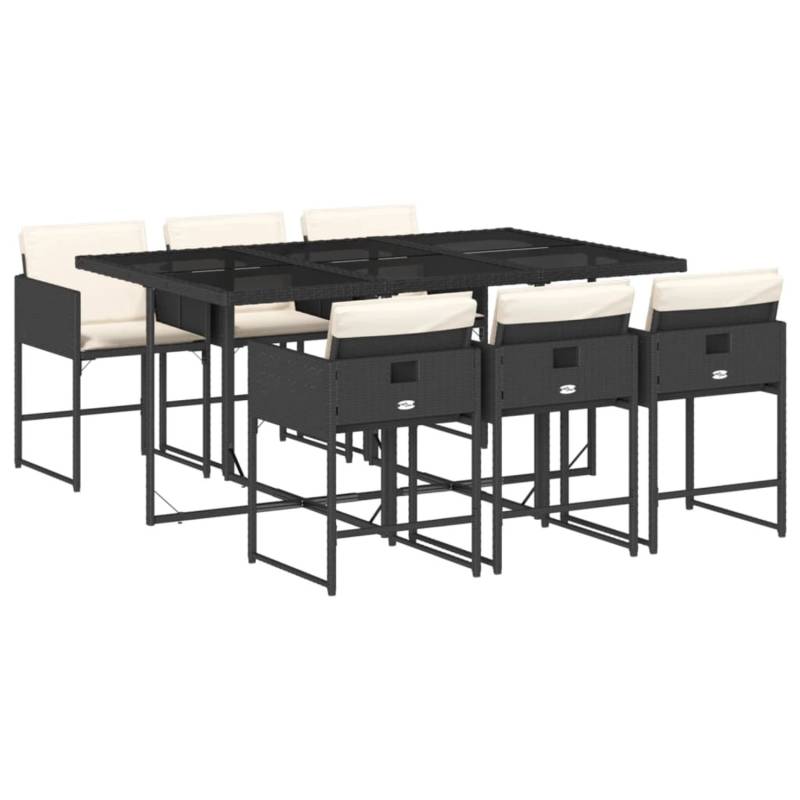vidaXL 7-Tlg Garten-Essgruppe mit Kissen Schwarz Poly Rattan 3211266 vidaXL 7-Tlg Garten-Essgruppe mit Kissen Schwarz Poly Rattan 3211266 von VIDAXL
