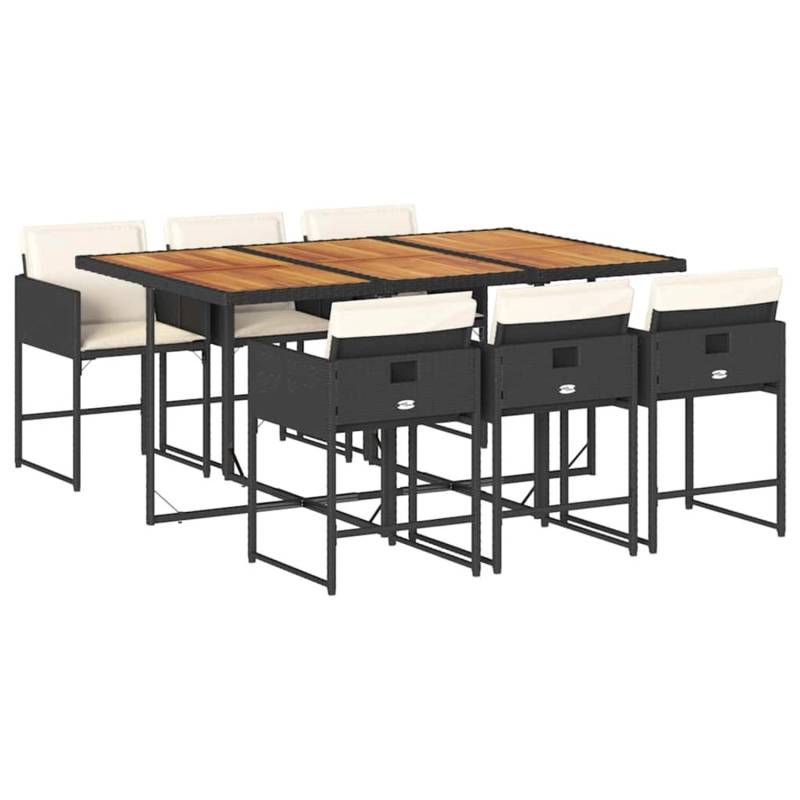 vidaXL 7-Tlg Garten-Essgruppe mit Kissen Schwarz Poly Rattan 3211275 vidaXL 7-Tlg Garten-Essgruppe mit Kissen Schwarz Poly Rattan 3211275 von VIDAXL